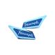 TRIUMPH HERALD VITESSE BLUE ROOF PILLAR BADGE PAIR - DRAUT-BADGE31