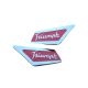 TRIUMPH HERALD VITESSE RED REAR PILLAR BADGE PAIR - DRAUT-BADGE32